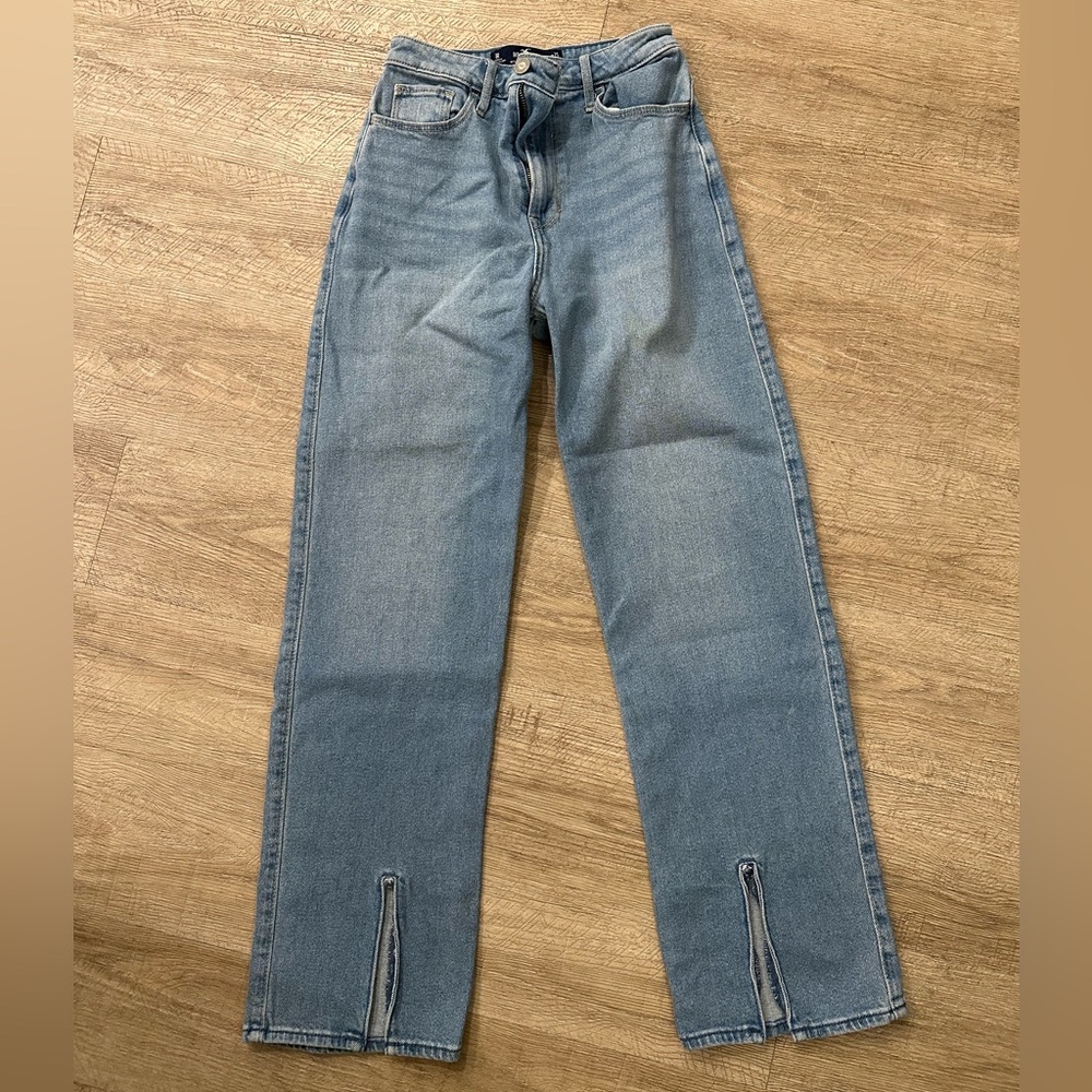 Hollister jeans with ankle slit